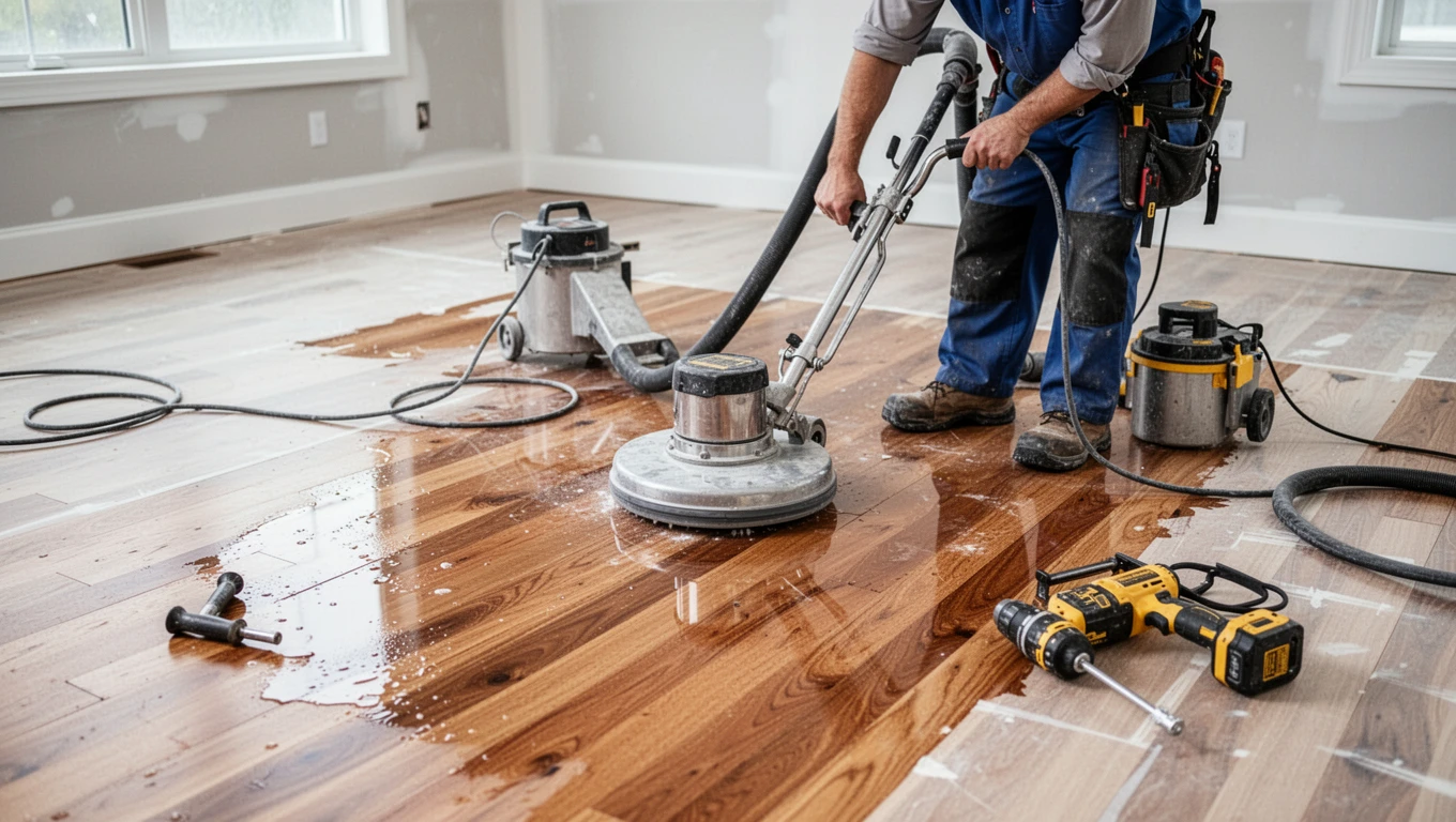 Hardwood Floor Drying