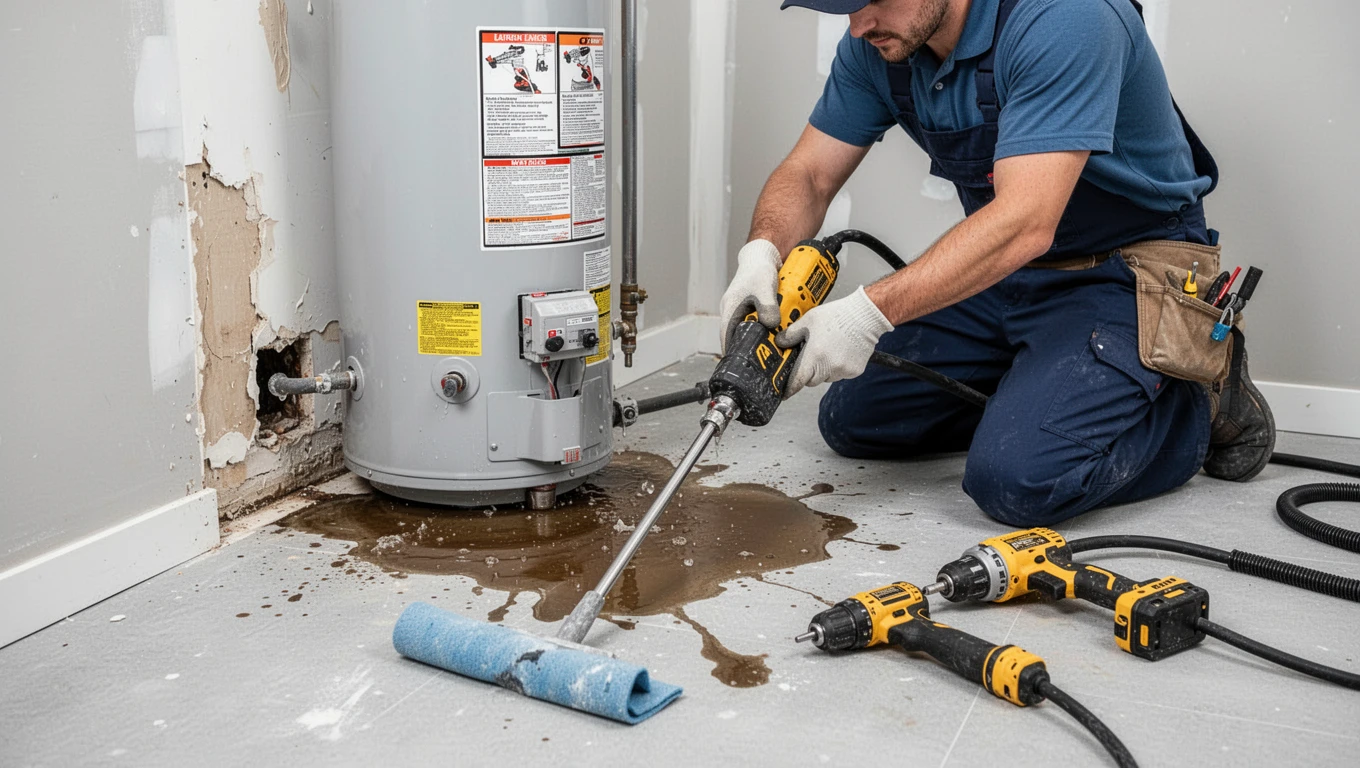 Water Heater Leak Cleanup